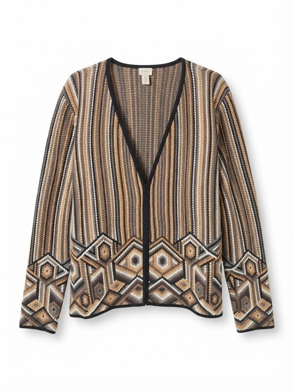 Chico's Geometric Aztec Knit Cardigan Sweater Size 3 / US XL-XXL (24x23)